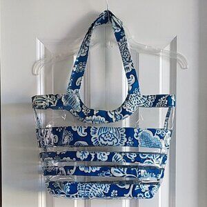 Vera Bradley Bayou Coastline Clear PVC Tote Bag